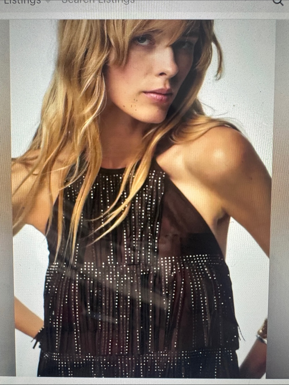 Zara Shimmer Faux Suede Top